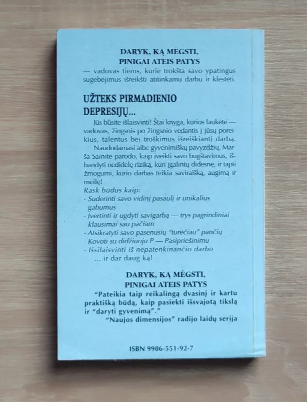Daryk, ką mėgsti, pinigai ateis patys - Marša Sainite, knyga 3