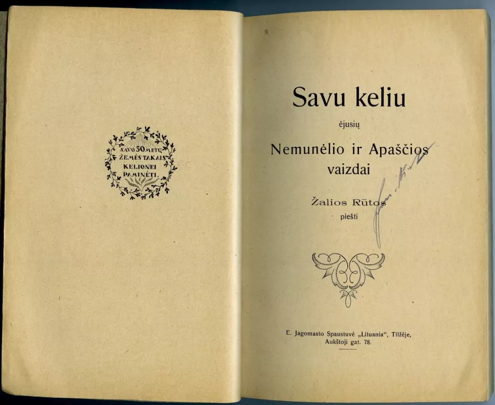 Savu keliu ėjusių Nemunėlio ir Apaščios vaizdai Žalios Rūtos piešti - Adolfas Sabaliauskas, knyga 4