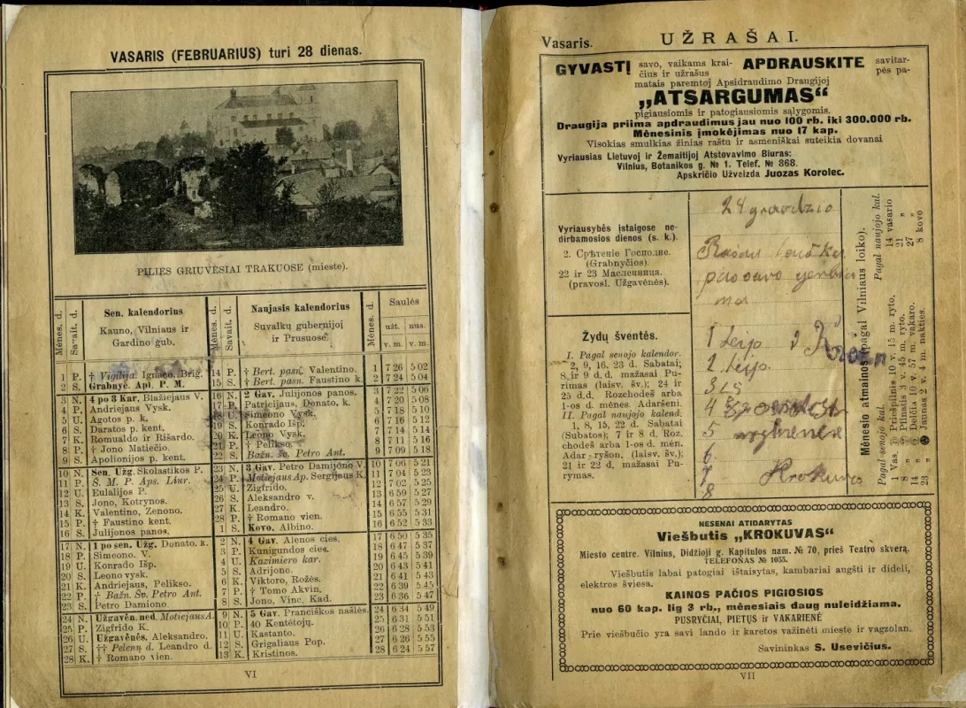 Vilniaus kalendorius 1913 metams - Lietuvos ūkininkas, knyga 3