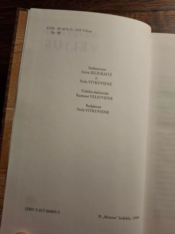 Norbertas Vėlius - Autorių Kolektyvas, knyga 5