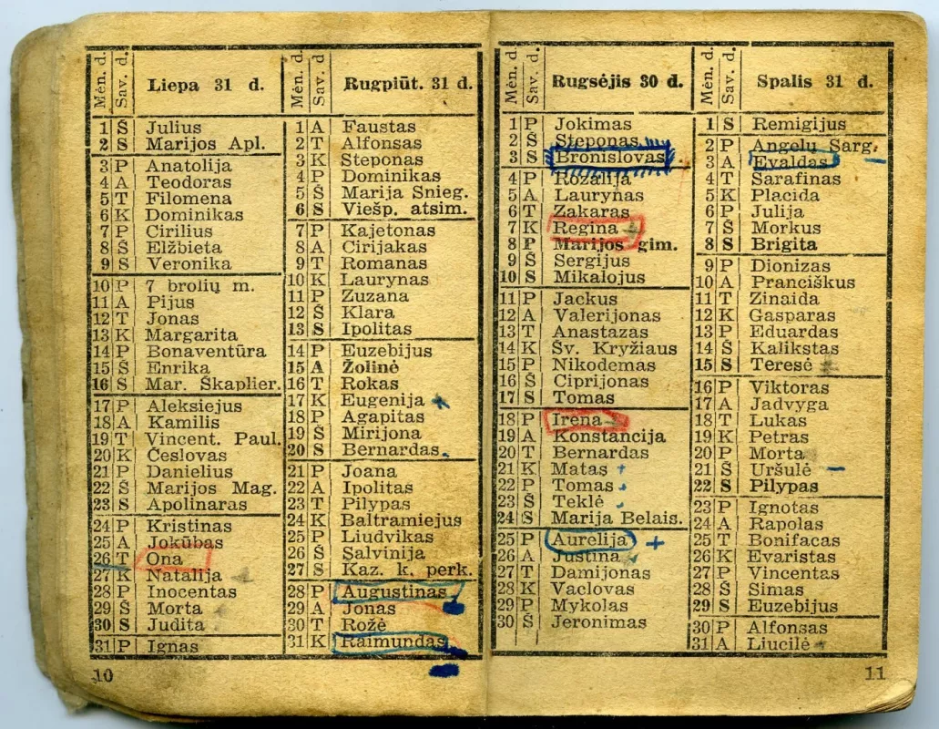 Kišeninis kalendorėlis 1944 metams - Valstybinė leidykla, knyga 4