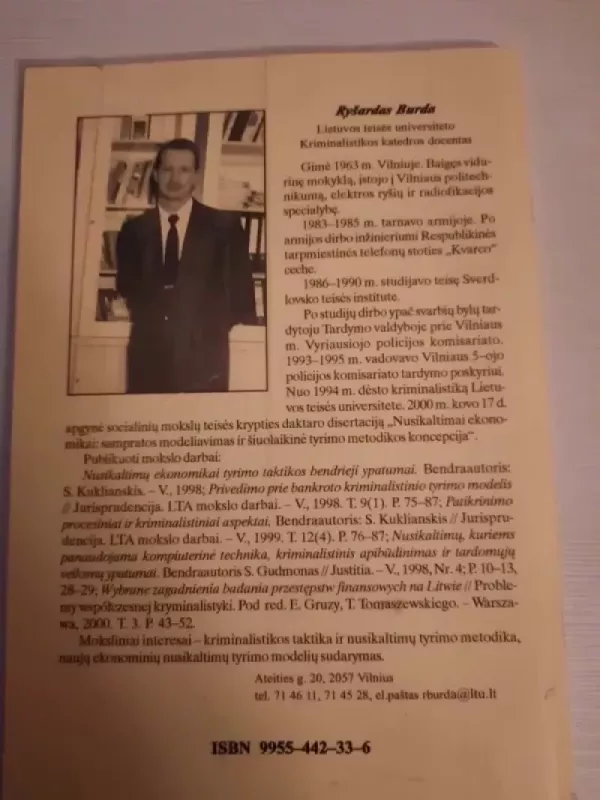 Kriminalistikos taktika - Ryšardas Burda, knyga 3