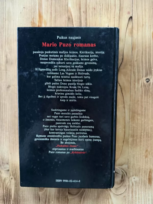 Paskutinis Donas - Mario Puzo, knyga 3