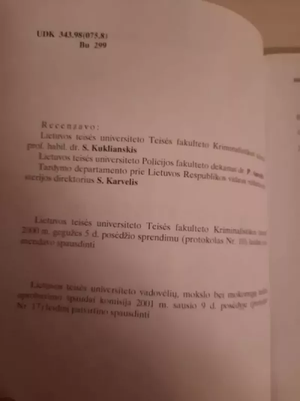 Kriminalistikos taktika - Ryšardas Burda, knyga 5