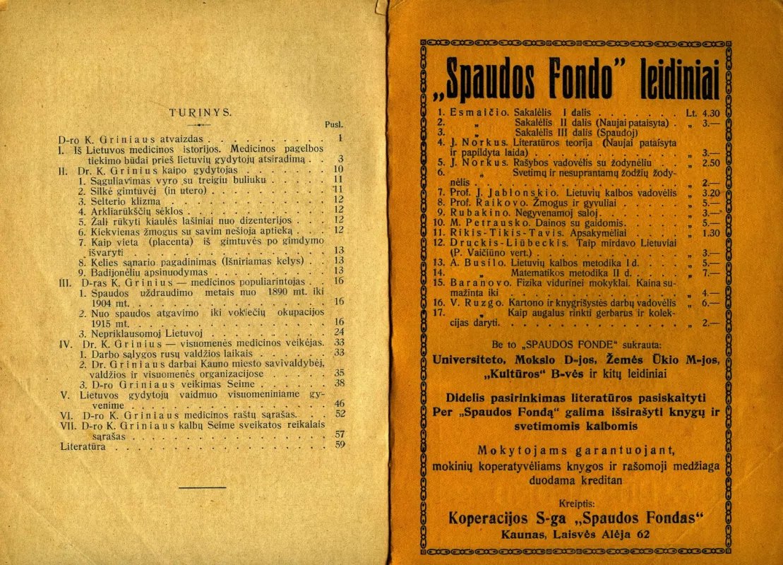 Dr. Kazys Grinius. Gydytojas. Visuomenininkas - Dr. V. Tercijonas, knyga 3