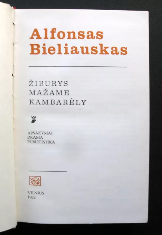 Žiburys mažame kambarėly - Alfonsas Bieliauskas, knyga 4