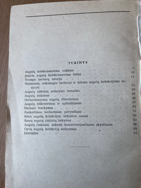 Augalų rinkimas ir kolekcionavimas - I. Šarkinienė, knyga 4