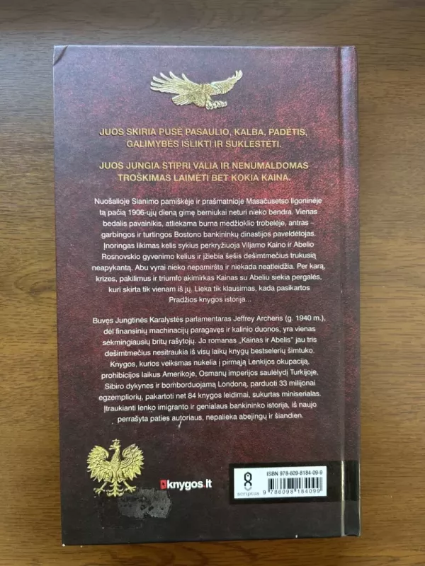 Kainas ir Abelis - Jeffrey Archer, knyga 3