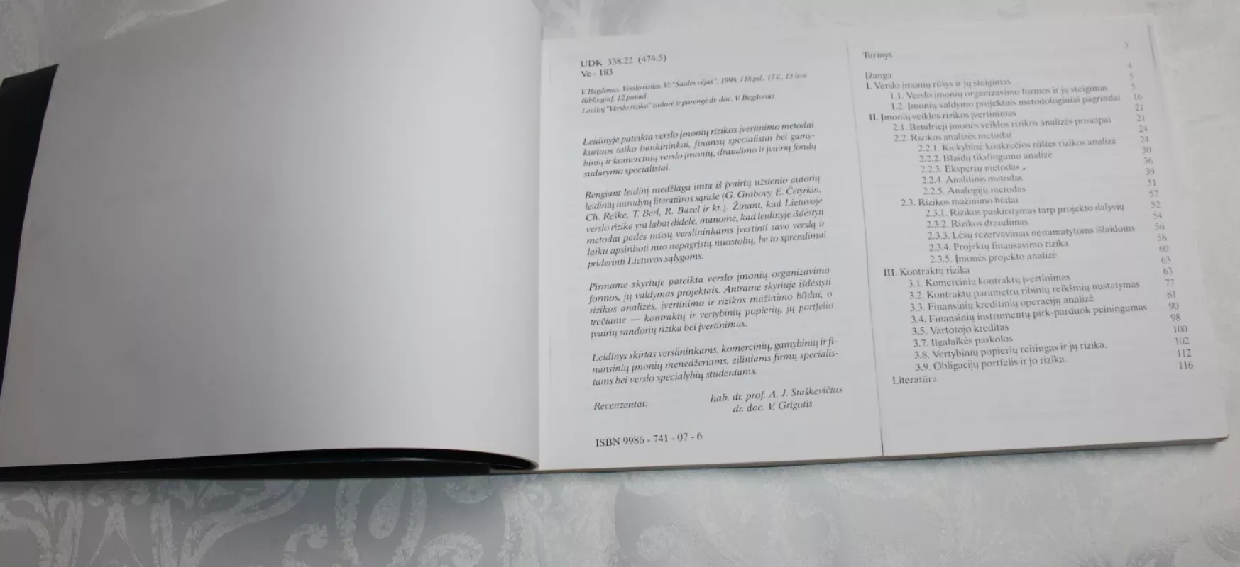VERSLO RIZIKA - Vilniaus technikos universitetas, knyga 3