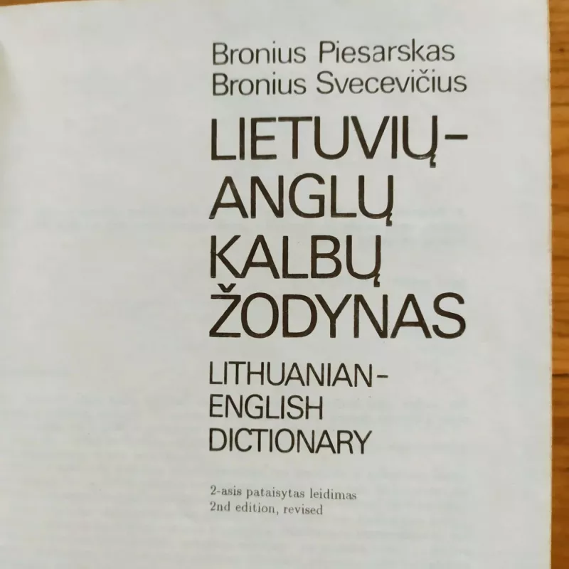 Lietuvių-anglų kalbų žodynas - B. Piesarskas, B.  Svecevičius, knyga 3