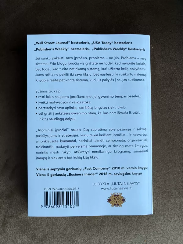 Atominiai įpročiai - James Clear, knyga 3