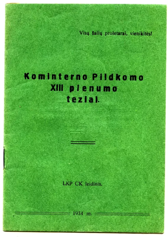 Kominterno Pildkomo XIII plenumo teziai - Nenurodyta, knyga 2