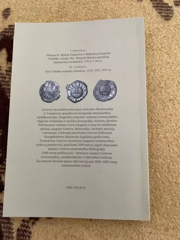 NUMIZMATIKA 2-3. METRAŠTIS 2001-2002 M - Autorių Kolektyvas, knyga 3