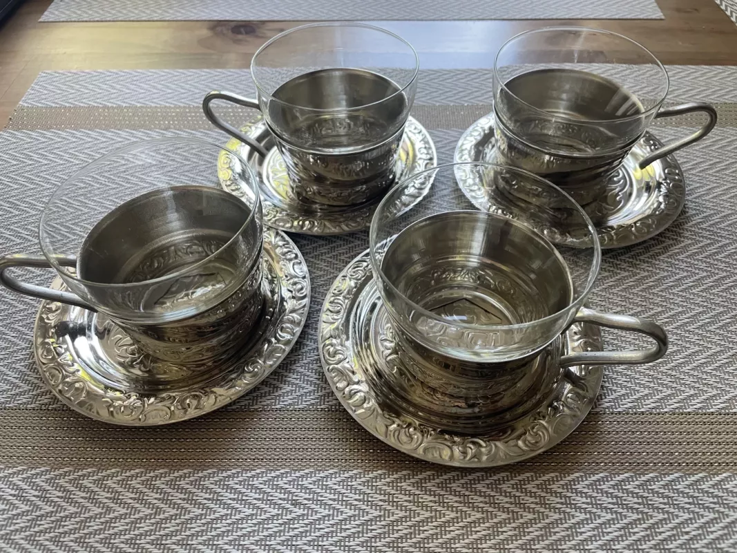 Vintažiniai puodeliai su lėkštutėmis (4) - , namai ir interjeras 4