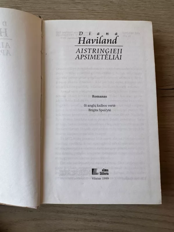 Aistringieji apsimetėliai - Diana Haviland, knyga 3