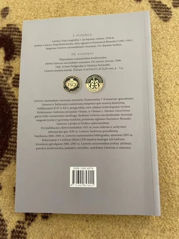 NUMIZMATIKA 7-8. METRAŠTIS 2006-2007 M - Autorių Kolektyvas, knyga 3