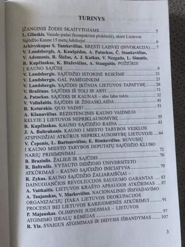 Lietuvos Sąjūdis Kaune. Lietuvių tauta ir pasaulis IV - Autorių kolektyvas, knyga 5