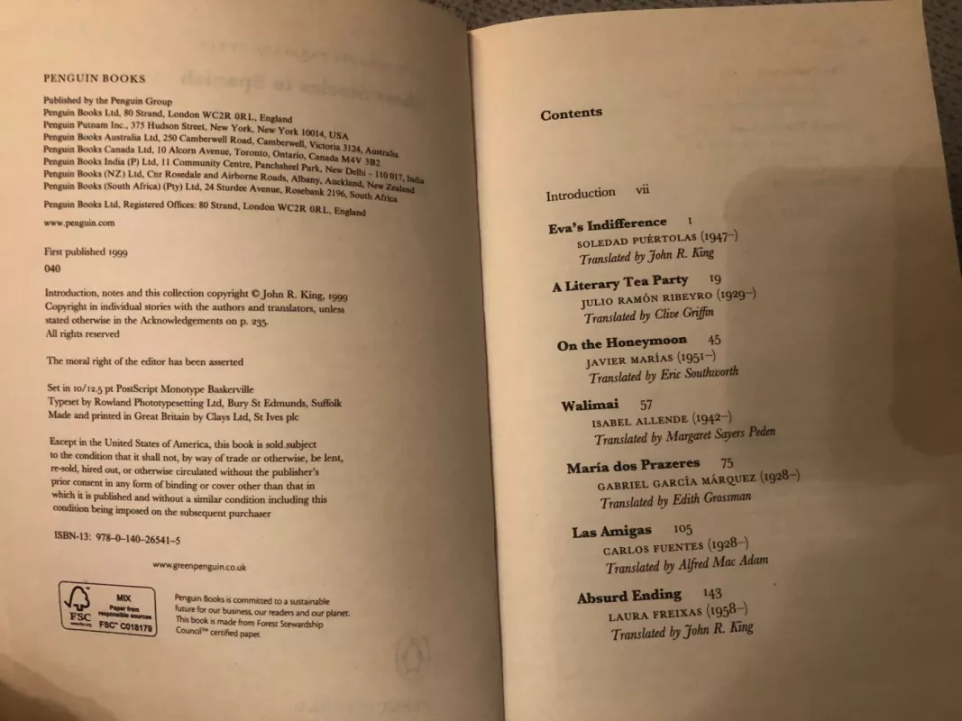 New Penguin Parallel Text. Short stories in Spanish. Cuentos en Espanol - John R. King, knyga 6