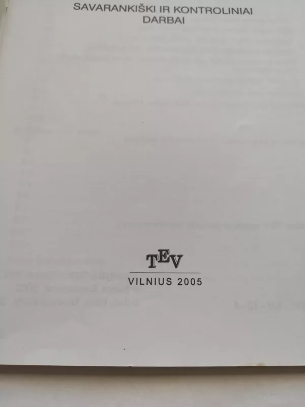Matematika 9. Savarankiški ir kontroliniai darbai - Janina Bagdonienė, knyga 3