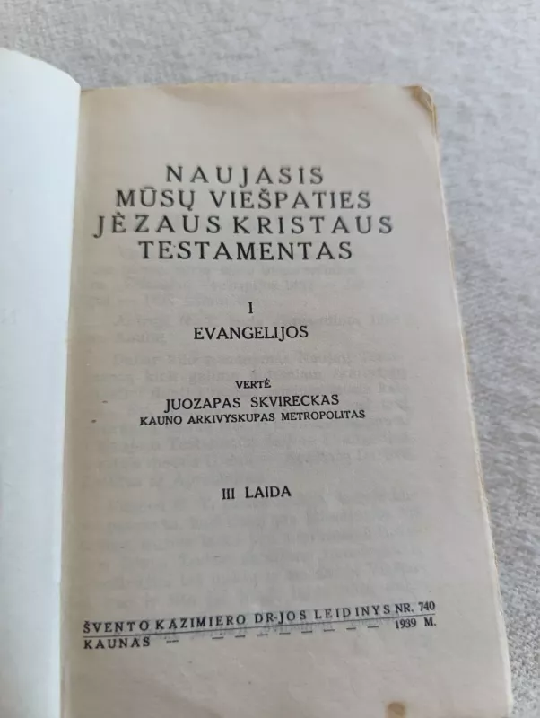 Naujasis testamentas - Jonas Juozapas Skvireckas, knyga 3