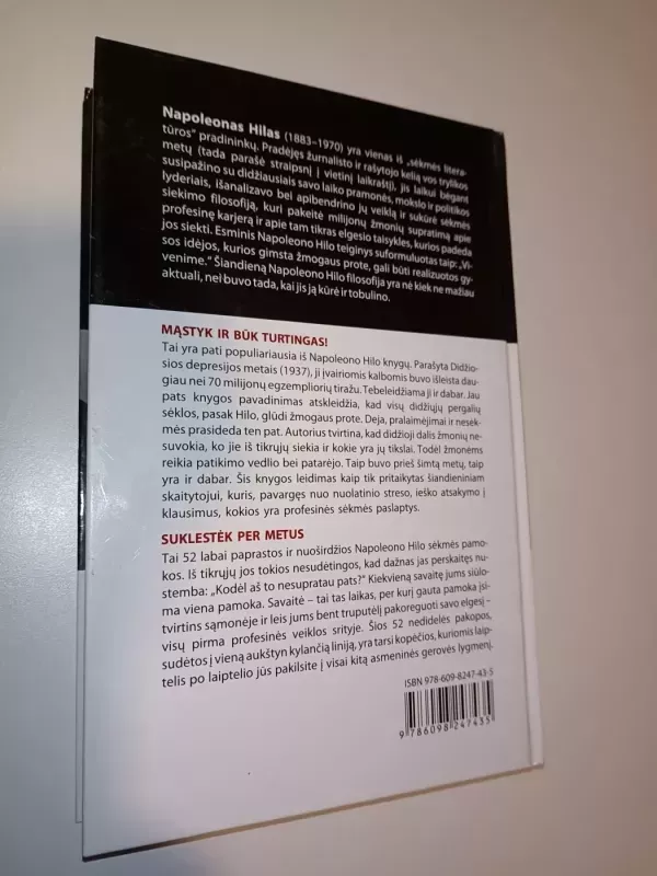 Knyga"Mastyk ir buk turtingas" - Napoleon Hill, knyga 3