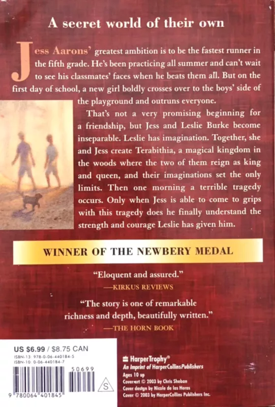 Bridge to Terabithia - Katherine Paterson, knyga 4