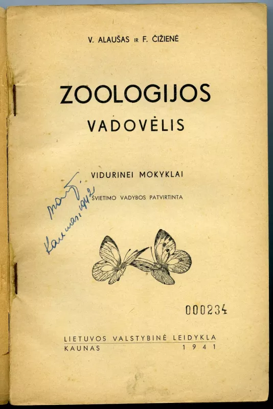 Zoologijos vadovėlis - V. Alaušas ir F. Čižienė, knyga 3