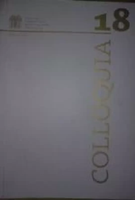 Colloquia 18 - Autorių Kolektyvas, knyga