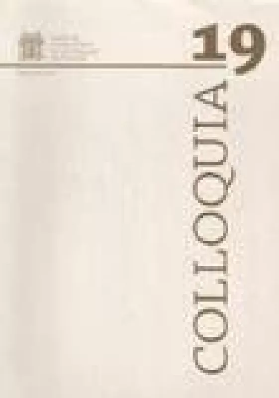Colloquia 19 - Autorių Kolektyvas, knyga