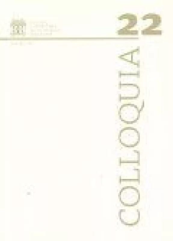 Colloquia 22 - Autorių Kolektyvas, knyga