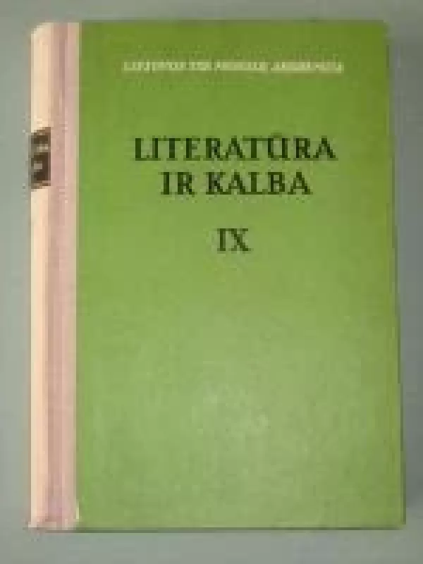 Literatūra ir kalba (IX tomas) - Autorių Kolektyvas, knyga