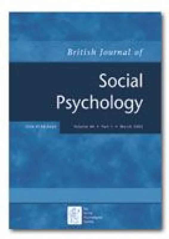 BRITISH JOURNAL OF SOCIAL PSYCHOLOGY - Autorių Kolektyvas, knyga