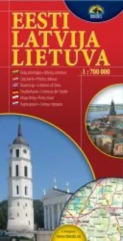 Žemėlapis Eesti, Latvija, Lietuva 1:700 000 - Autorių Kolektyvas, knyga