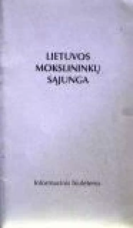 Lietuvos mokslininkų sąjunga - V. Būda, ir kiti , knyga