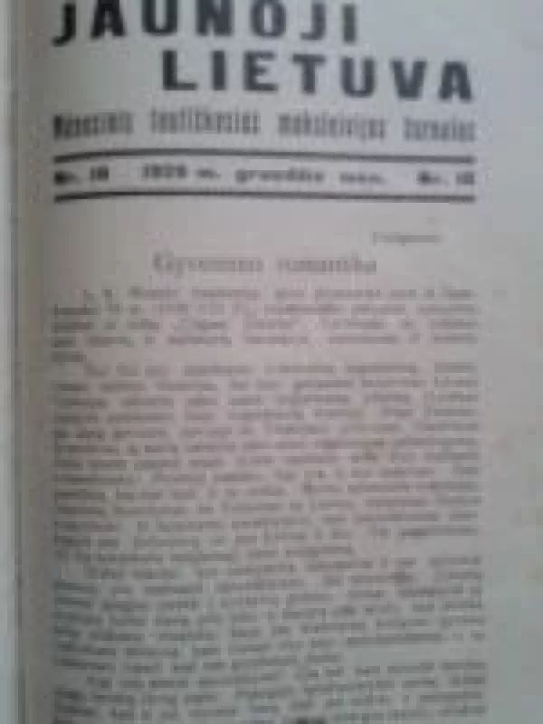 Jaunoji Lietuva, 1929 m., Nr. 10 - Autorių Kolektyvas, knyga