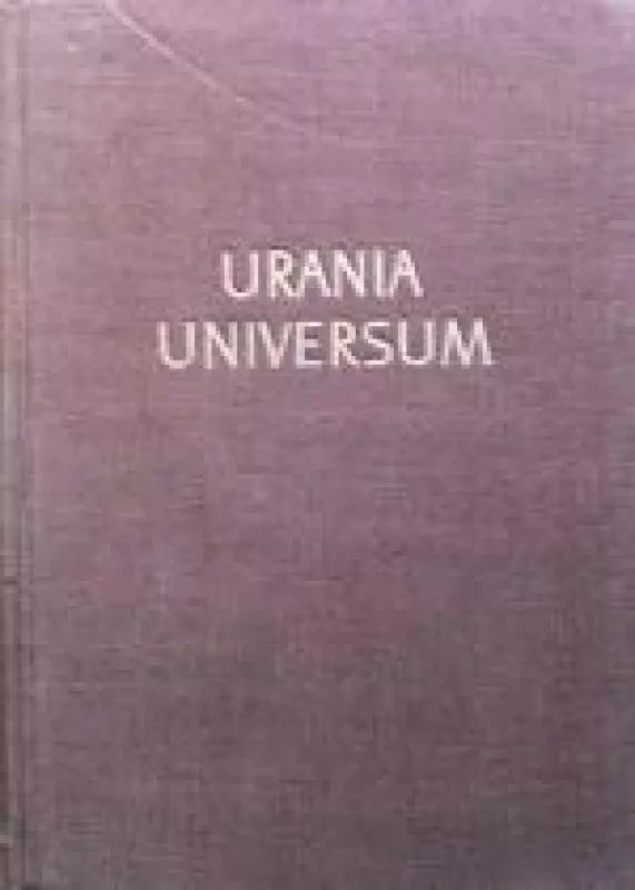 Urania-Universum - Kurt Muller, knyga