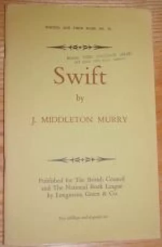 Swift - J. M. Murry, knyga