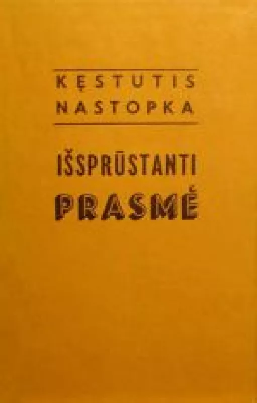 Išsprūstanti prasmė - Kęstutis Nastopka, knyga
