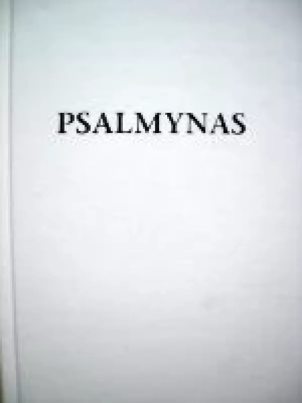 Psalmynas - Nihil Obstat, knyga