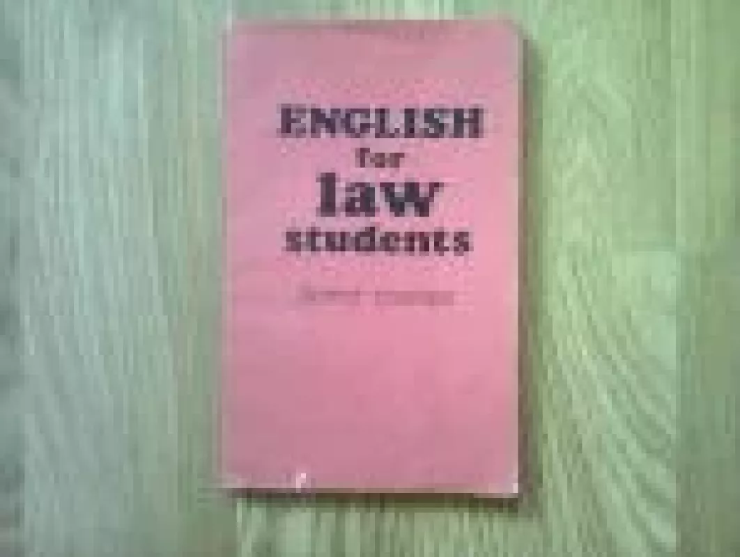 English for law students. Senior Courses - I. Saltykova, knyga