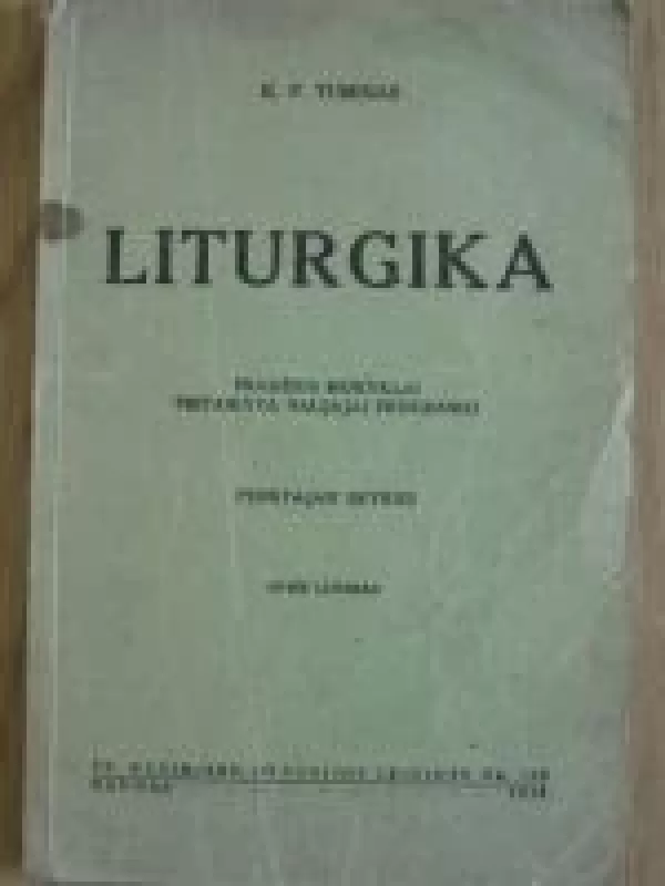 Liturgika - K. P. Tuminas, knyga