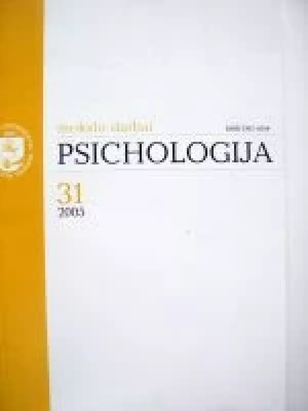 Psichologija: mokslo darbai 31/2005 - Autorių Kolektyvas, knyga