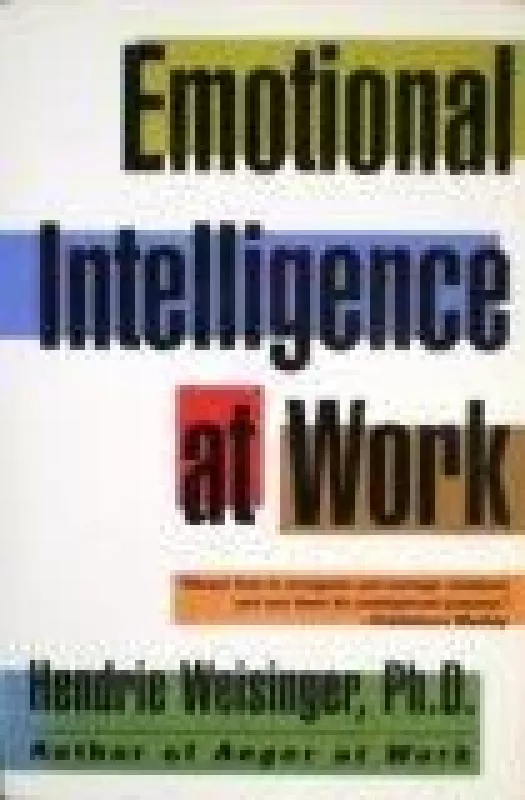 Emotional Intelligence at Work: The Untapped Edge for Success - H. Weisinger, knyga