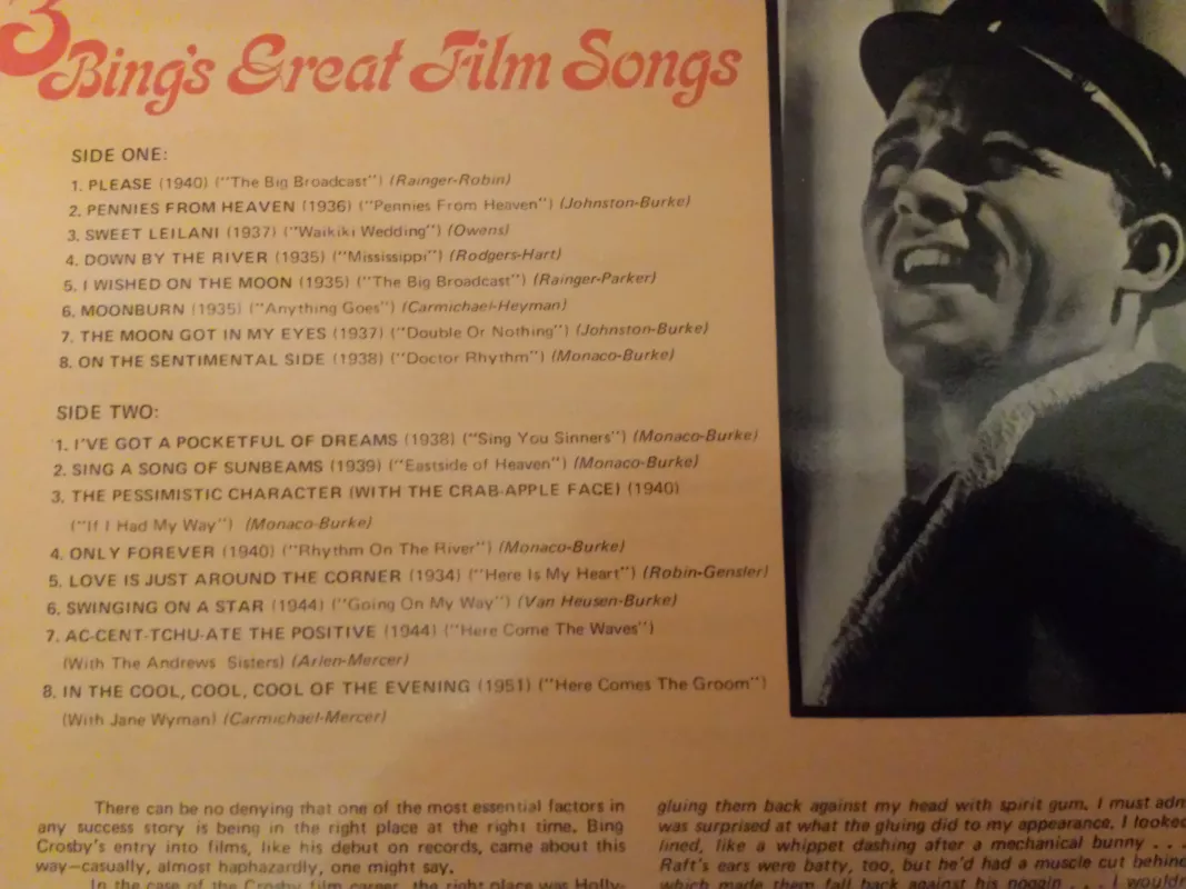3 Bing's Great Film Songs - Film Songs, plokštelė 4