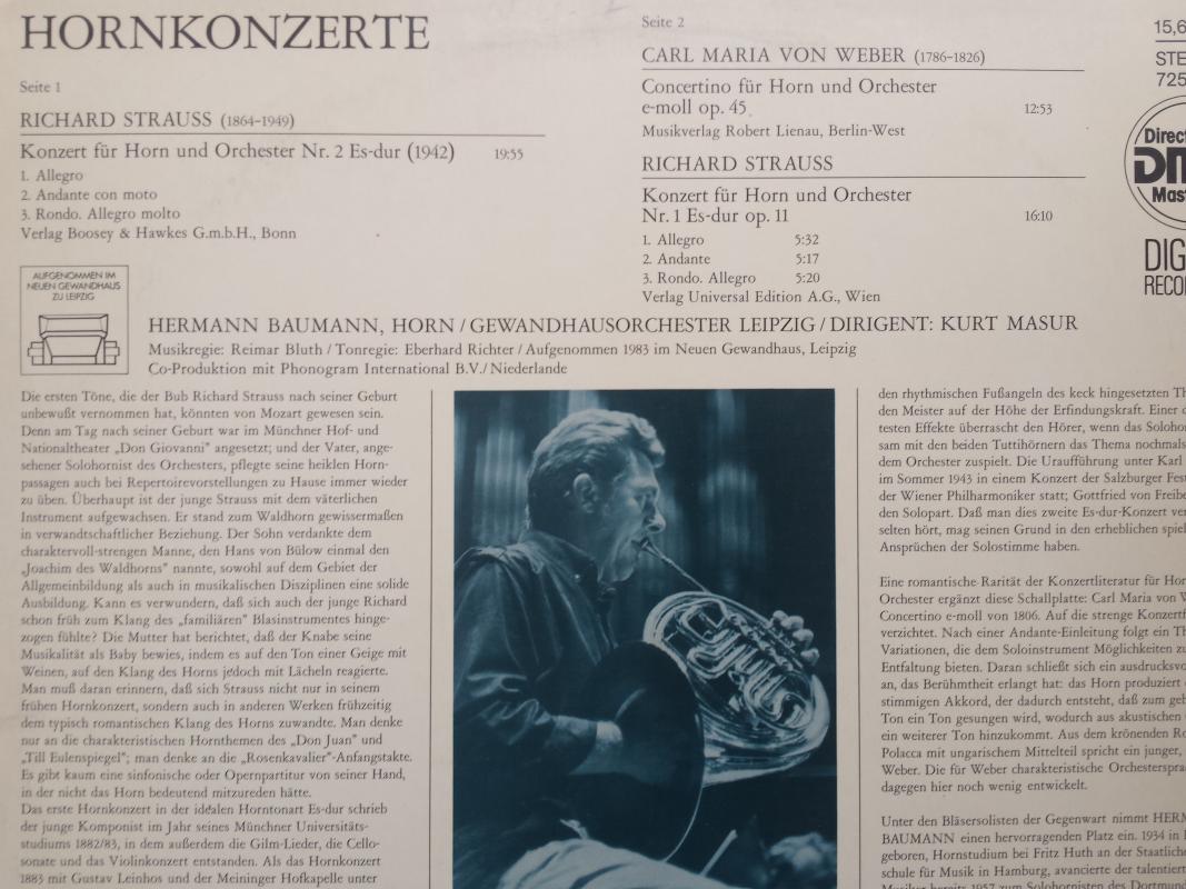 Hornkonzerte - Richard Strauss, plokštelė 4
