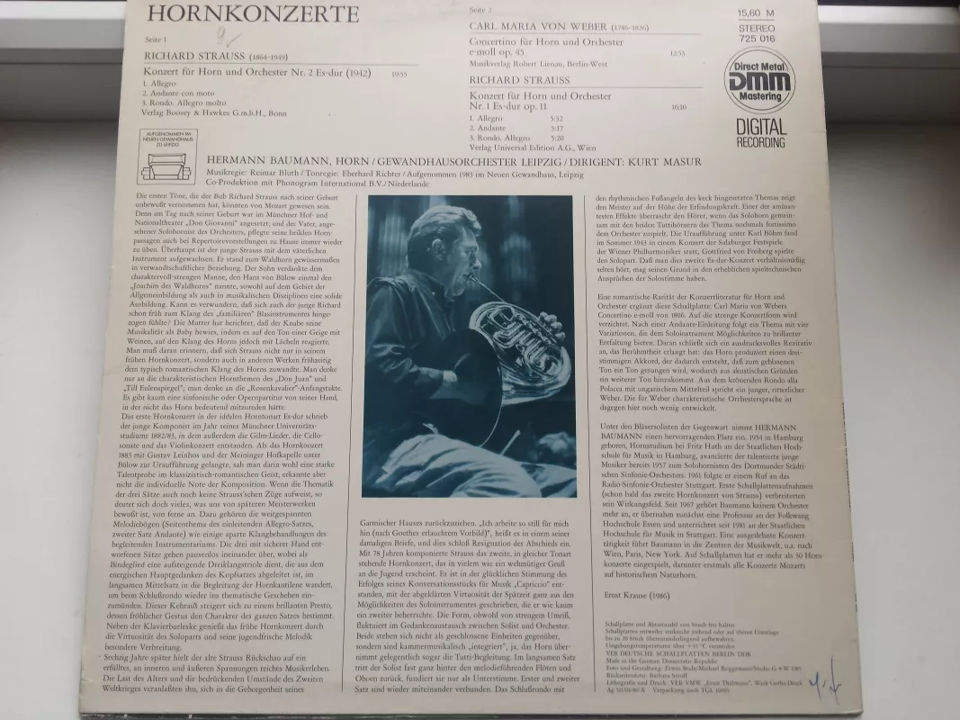 Hornkonzerte - Richard Strauss, plokštelė 2