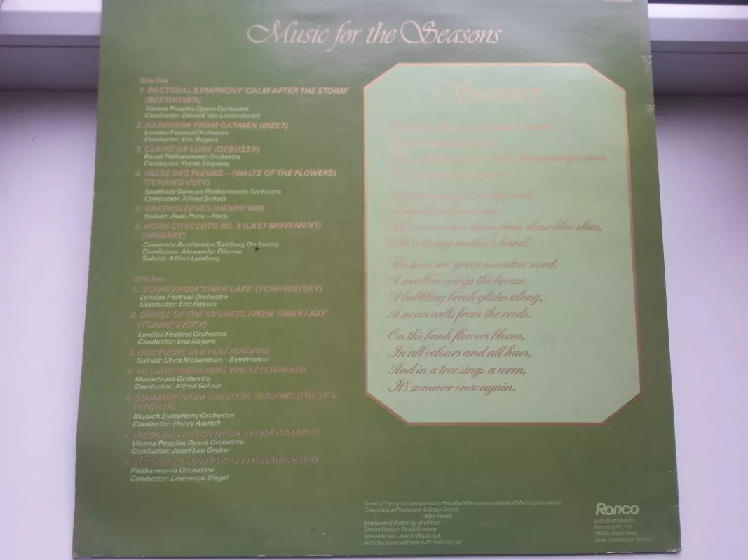 Music for the Seasons SUMMER - Ludwig van Beethoven, plokštelė 2