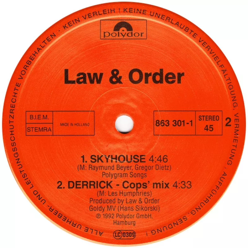 Derrick - Law & Order, plokštelė