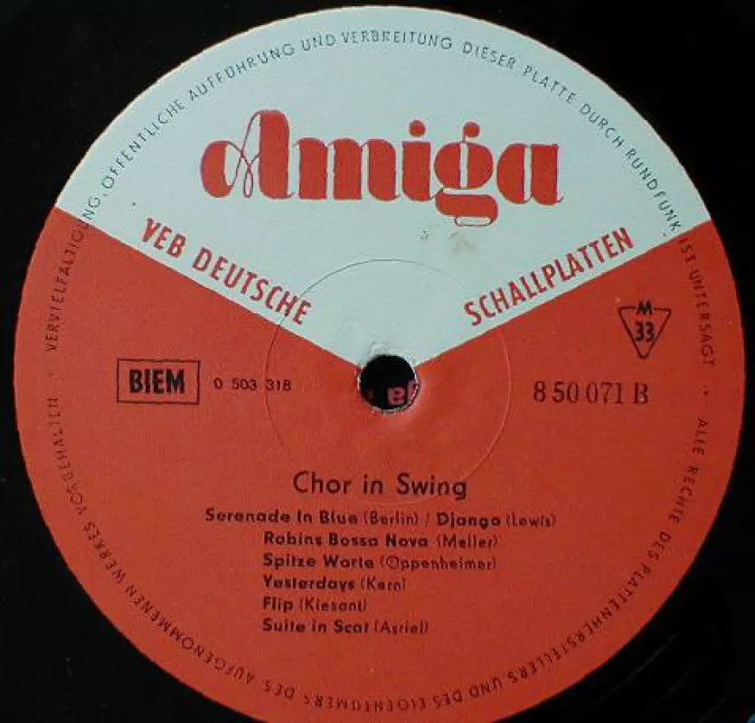Chor In Swing - Chor Günter Oppenheimer, plokštelė